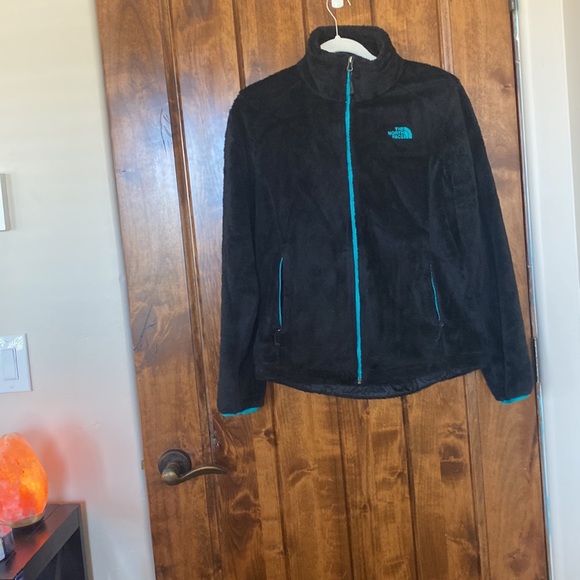 North face black Sherpa teal lined zipper medium - Picture 5 of 6